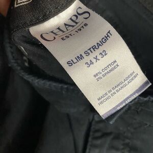 Chaps Men's Slim Straight Dark Jeans